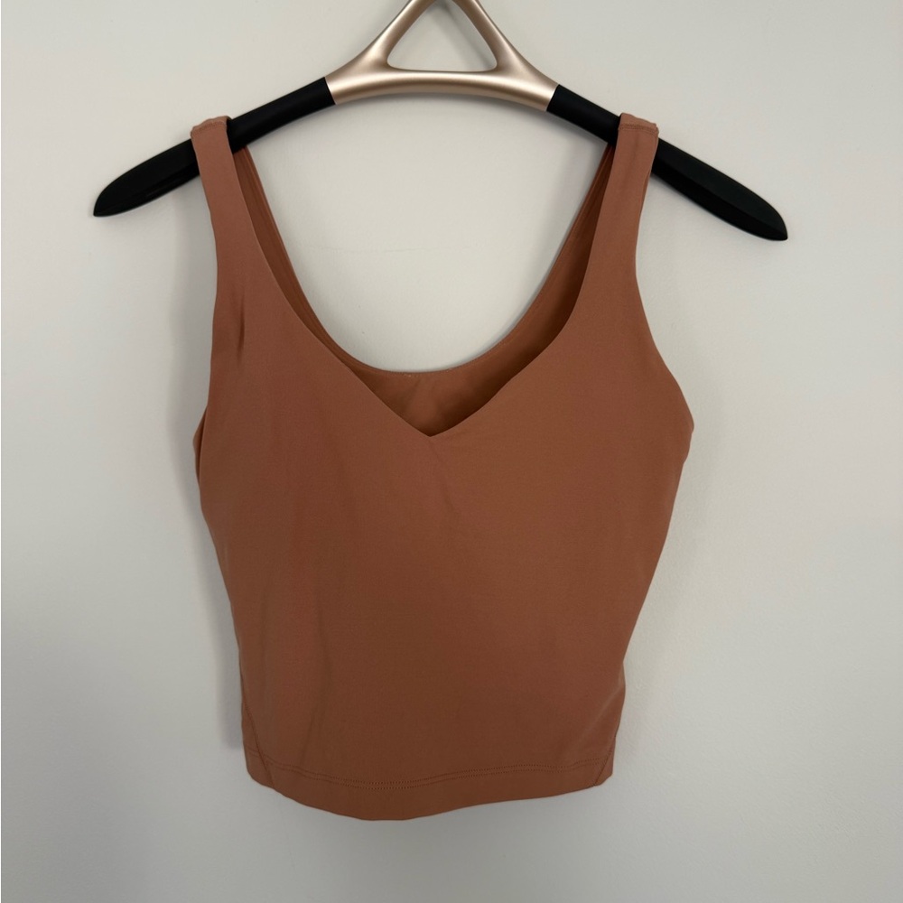 Lululemon Athletica Orange Fitted Crop Camisole